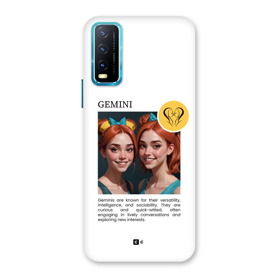 Golden Gemini Back Case for Vivo Y20A