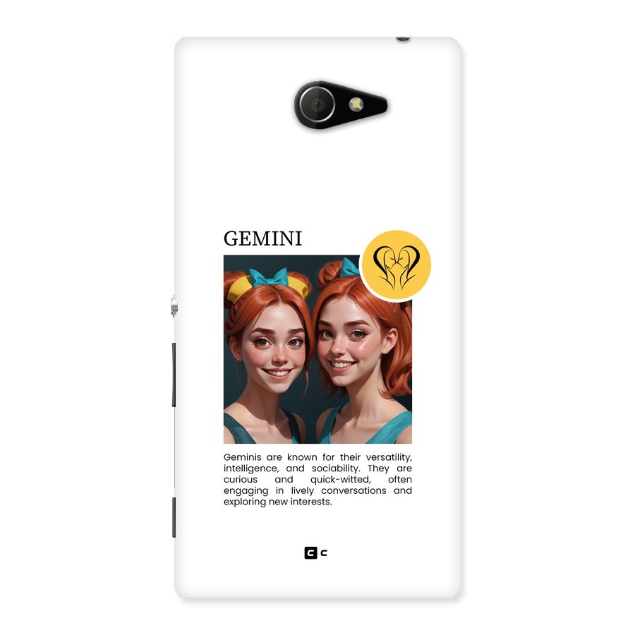 Golden Gemini Back Case for Xperia M2