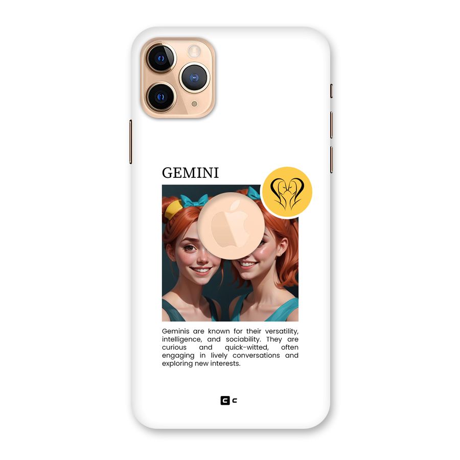 Golden Gemini Back Case for iPhone 11 Pro Max Logo Cut