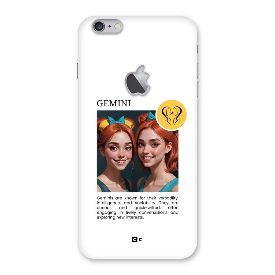 Golden Gemini Back Case for iPhone 6 Plus 6S Plus Logo Cut