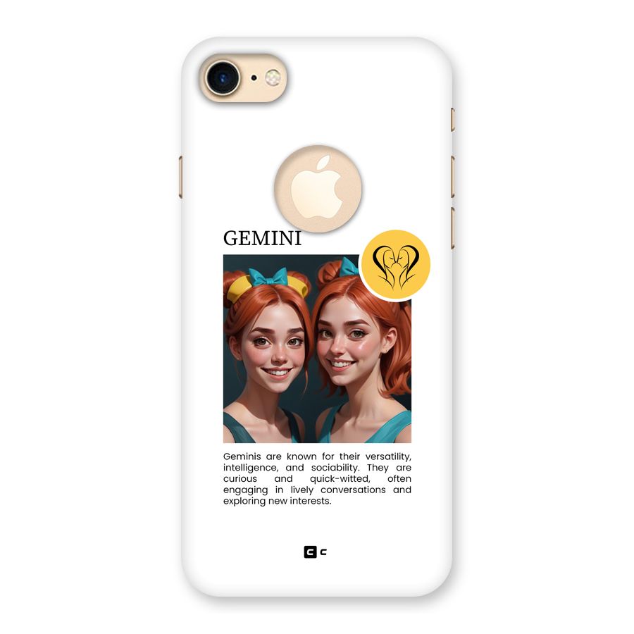 Golden Gemini Back Case for iPhone 7 Logo Cut