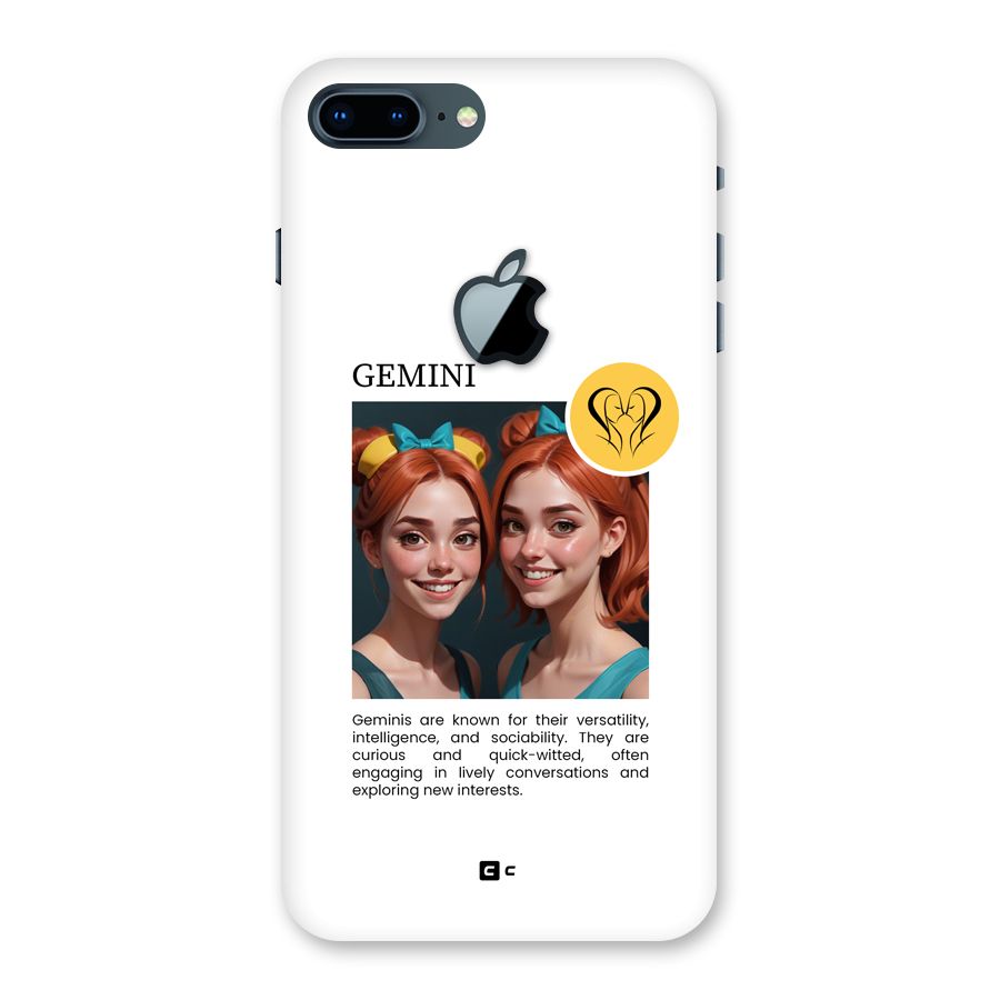 Golden Gemini Back Case for iPhone 7 Plus Apple Cut