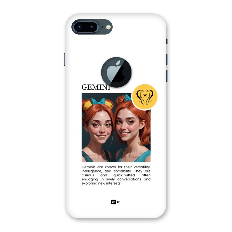 Golden Gemini Back Case for iPhone 7 Plus Logo Cut