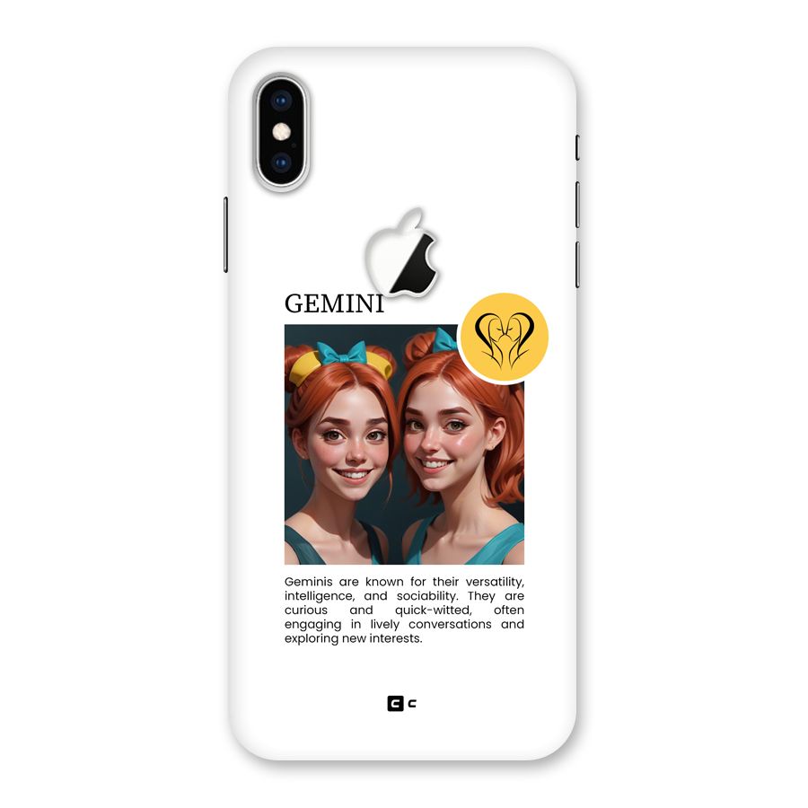 Golden Gemini Back Case for iPhone XS Max Apple Cut