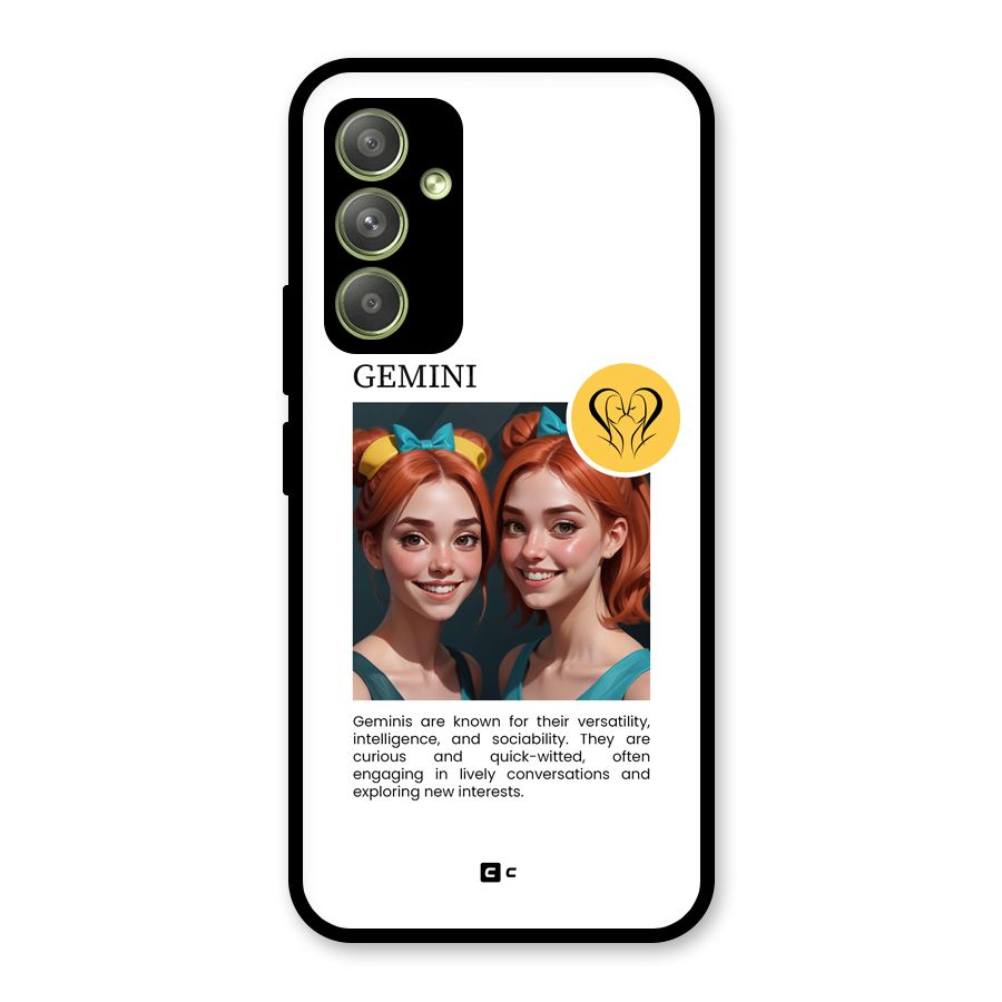 Golden Gemini Glass Back Case for Galaxy A54