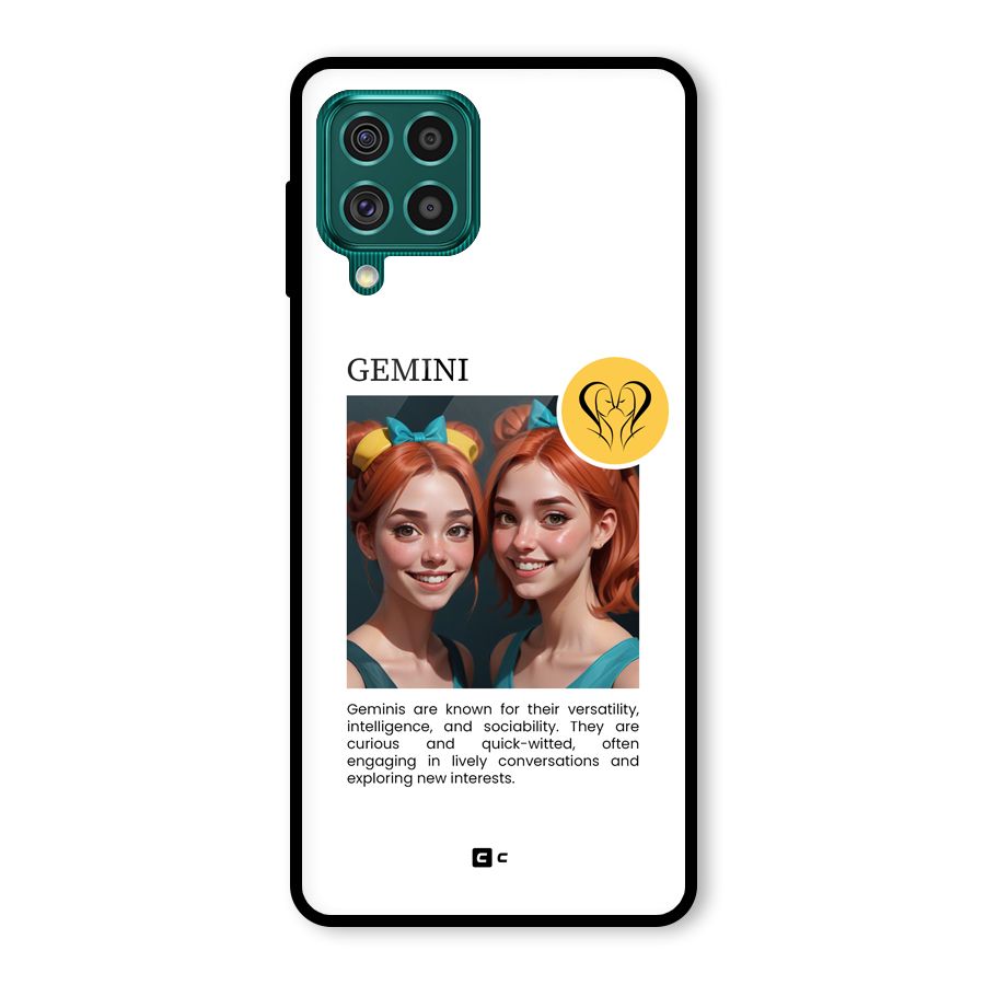 Golden Gemini Glass Back Case for Galaxy F62