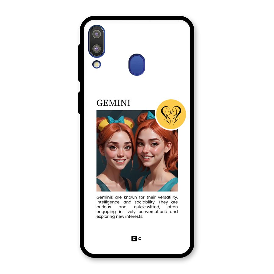 Golden Gemini Glass Back Case for Galaxy M20