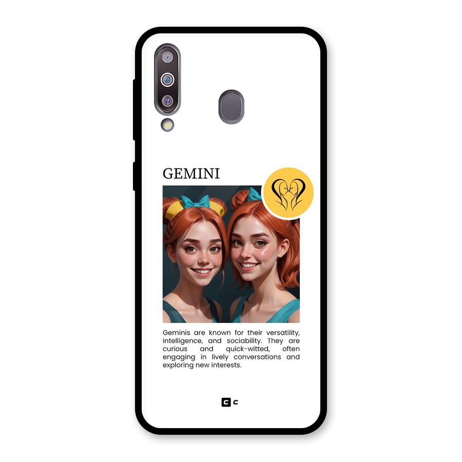 Golden Gemini Glass Back Case for Galaxy M30