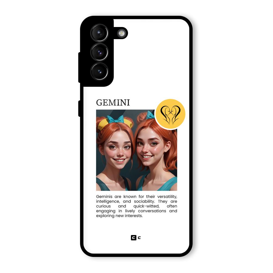 Golden Gemini Glass Back Case for Galaxy S21 Plus