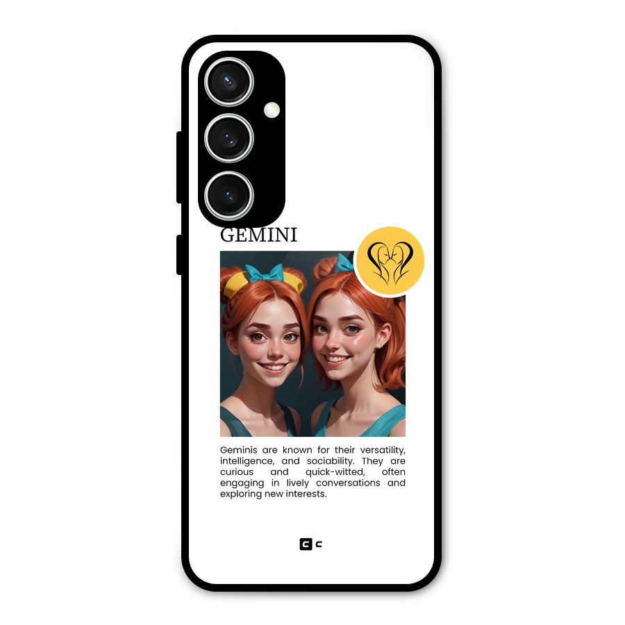 Golden Gemini Glass Back Case for Galaxy S23 FE