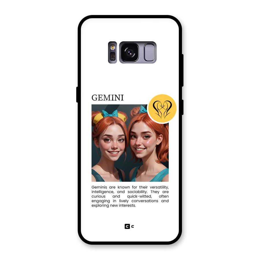 Golden Gemini Glass Back Case for Galaxy S8