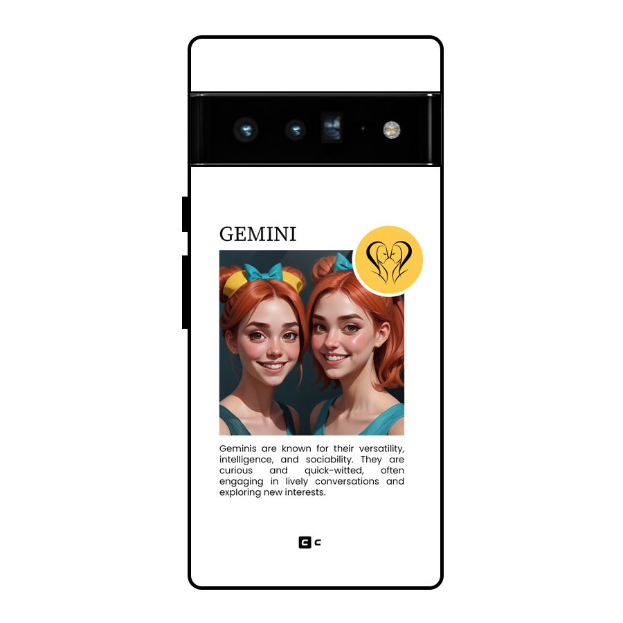 Golden Gemini Glass Back Case for Google Pixel 6 Pro