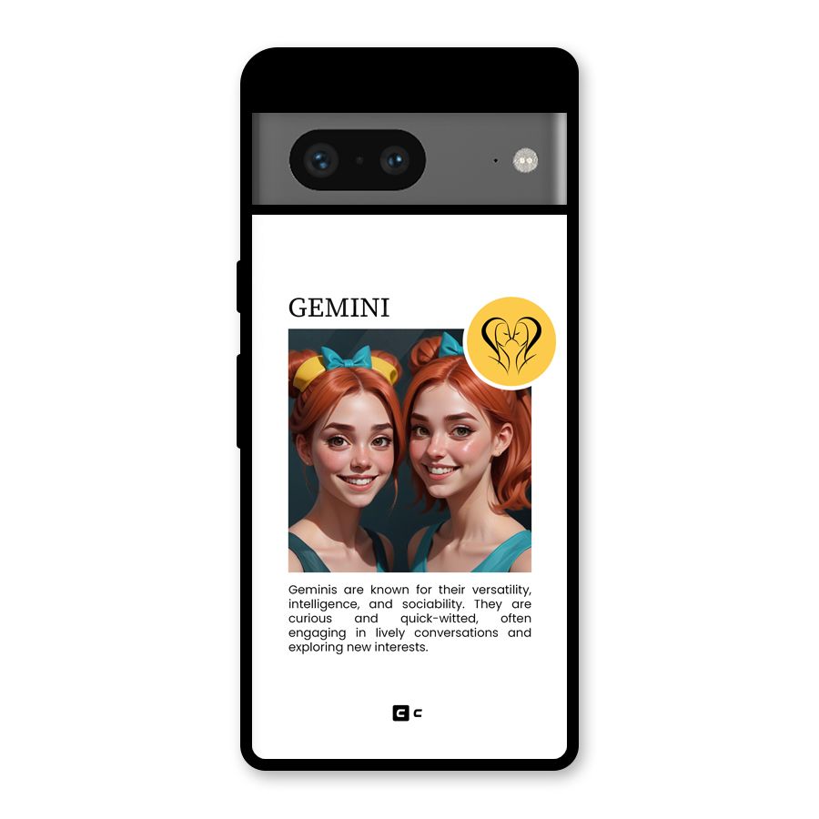 Golden Gemini Glass Back Case for Google Pixel 7