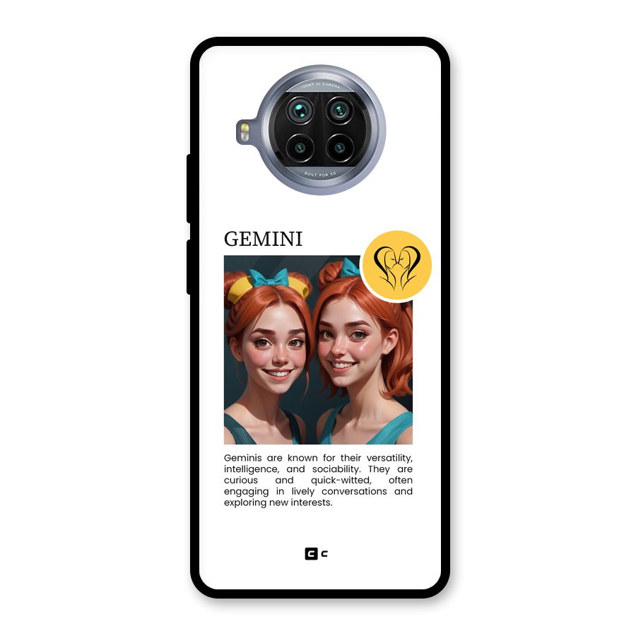 Golden Gemini Glass Back Case for Mi 10i
