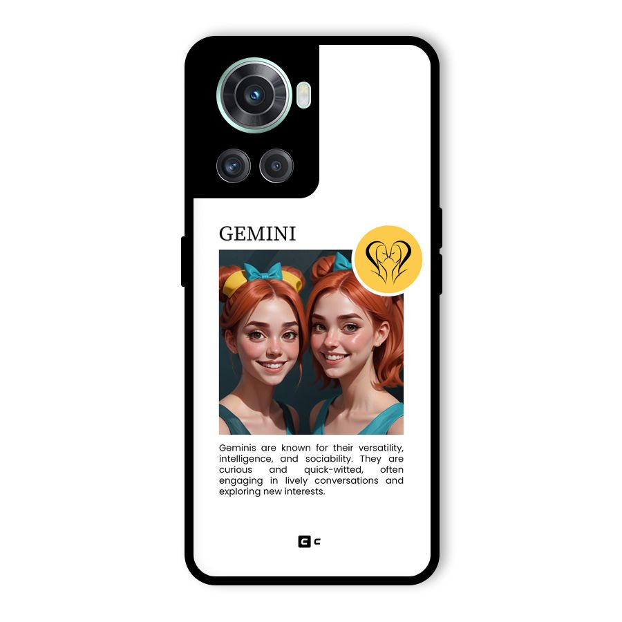 Golden Gemini Glass Back Case for OnePlus 10R
