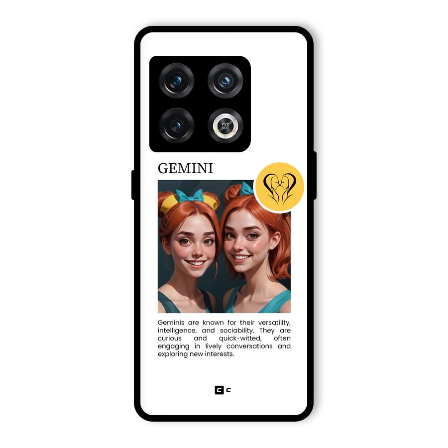 Golden Gemini Glass Back Case for OnePlus 10 Pro 5G