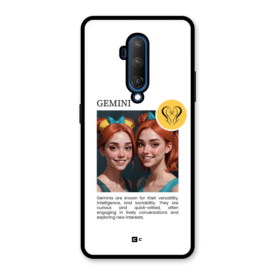 Golden Gemini Glass Back Case for OnePlus 7T Pro