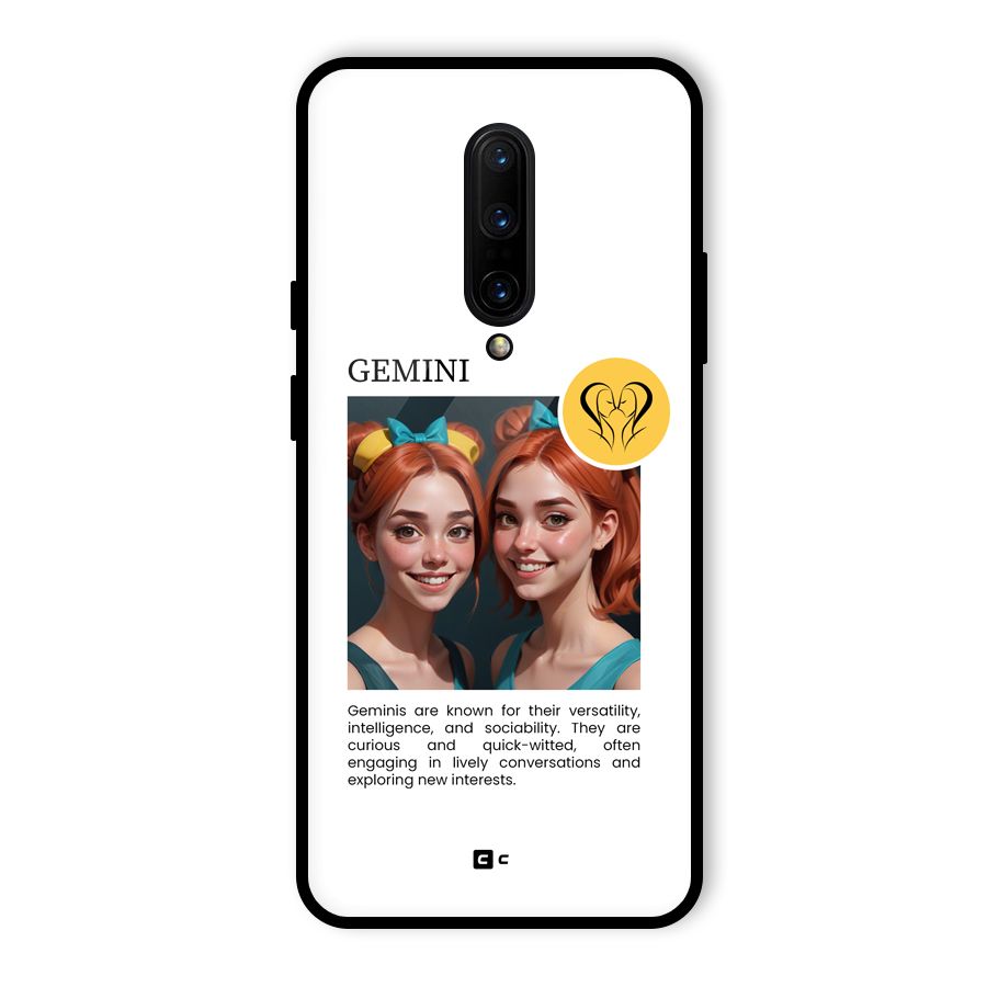 Golden Gemini Glass Back Case for OnePlus 7 Pro