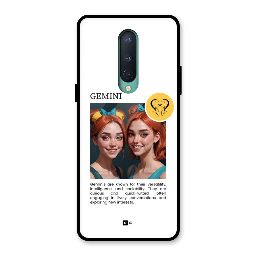 Golden Gemini Glass Back Case for OnePlus 8
