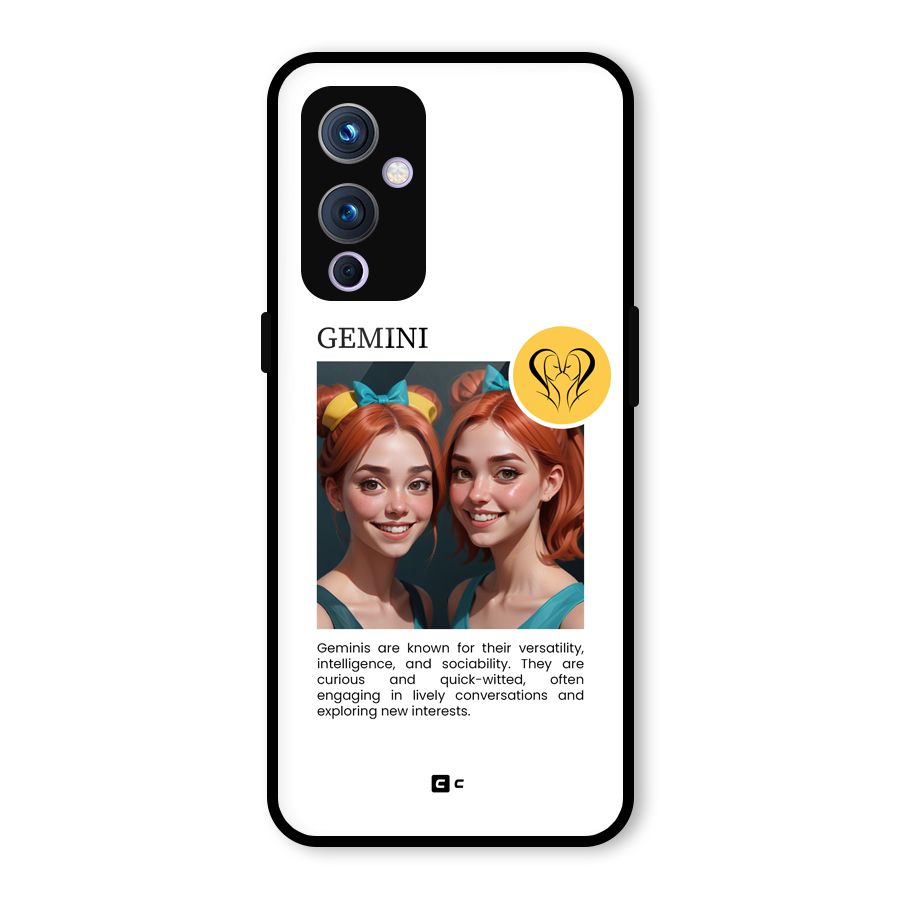 Golden Gemini Glass Back Case for OnePlus 9