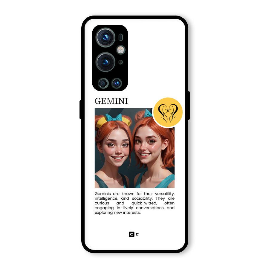 Golden Gemini Glass Back Case for OnePlus 9 Pro