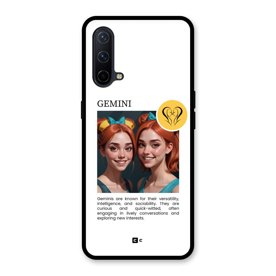 Golden Gemini Glass Back Case for OnePlus Nord CE 5G