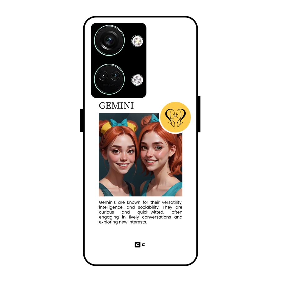 Golden Gemini Glass Back Case for Oneplus Nord 3