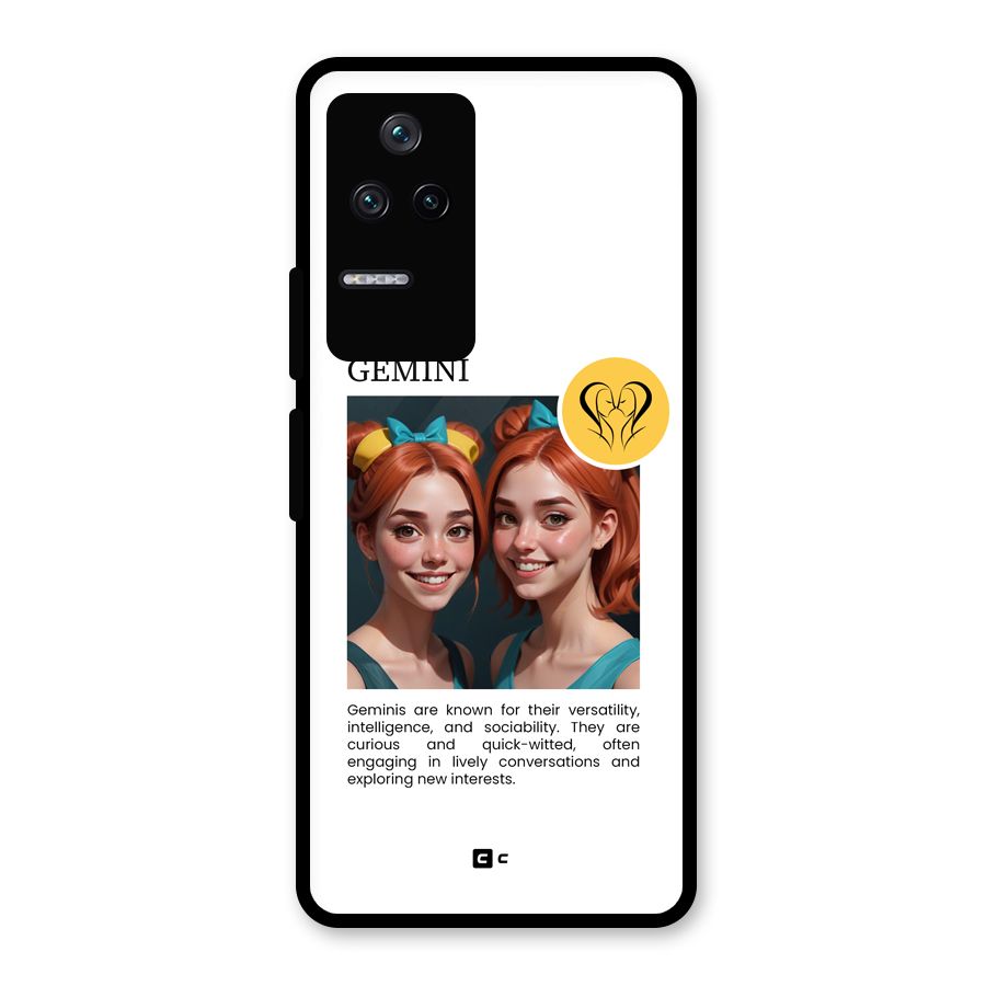 Golden Gemini Glass Back Case for Poco F4 5G