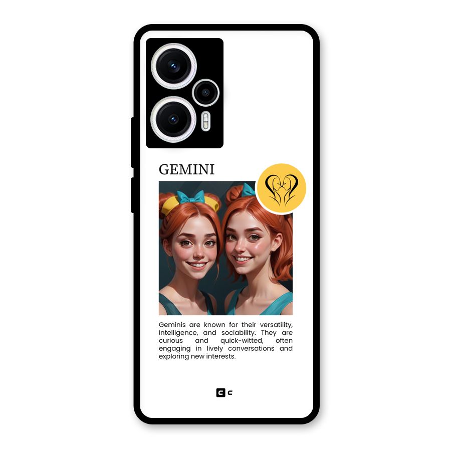 Golden Gemini Glass Back Case for Poco F5