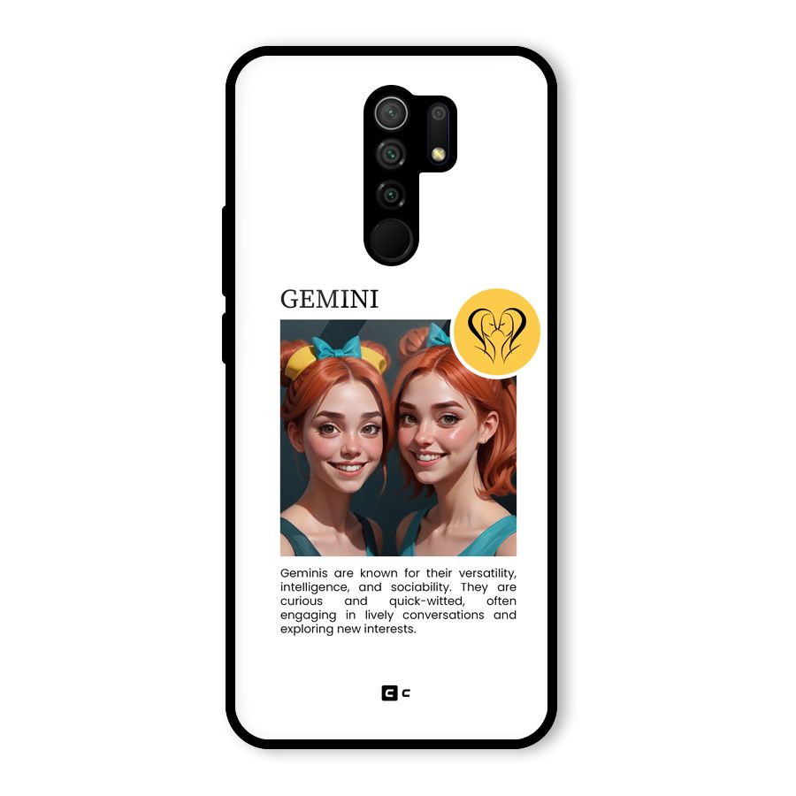 Golden Gemini Glass Back Case for Poco M2
