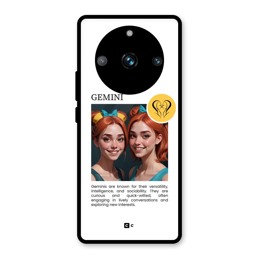 Golden Gemini Glass Back Case for Realme 11 Pro Plus