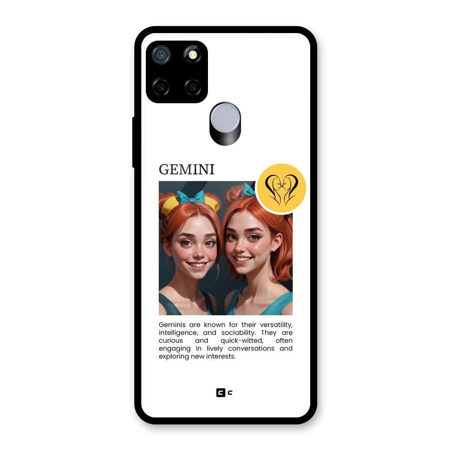Golden Gemini Glass Back Case for Realme C12