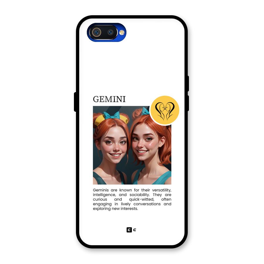 Golden Gemini Glass Back Case for Realme C2