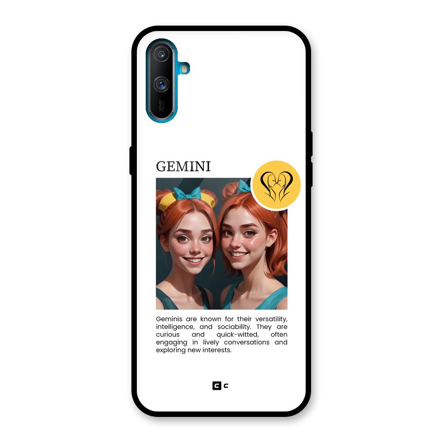 Golden Gemini Glass Back Case for Realme C3