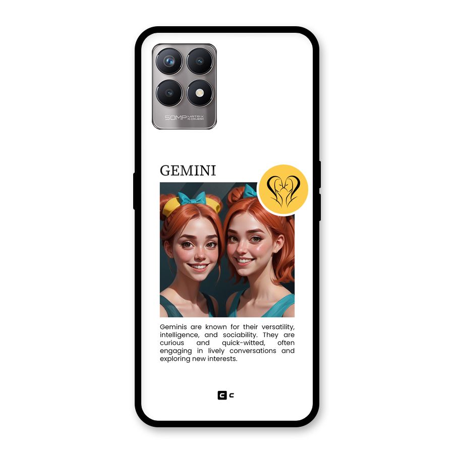 Golden Gemini Glass Back Case for Realme Narzo 50