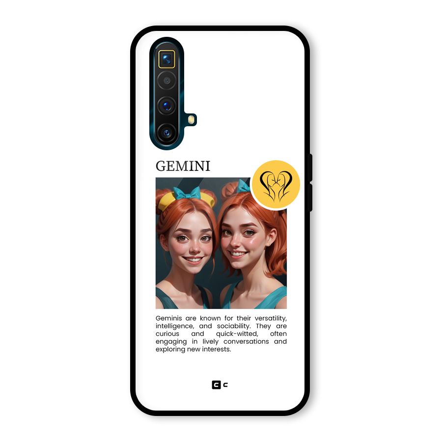 Golden Gemini Glass Back Case for Realme X3