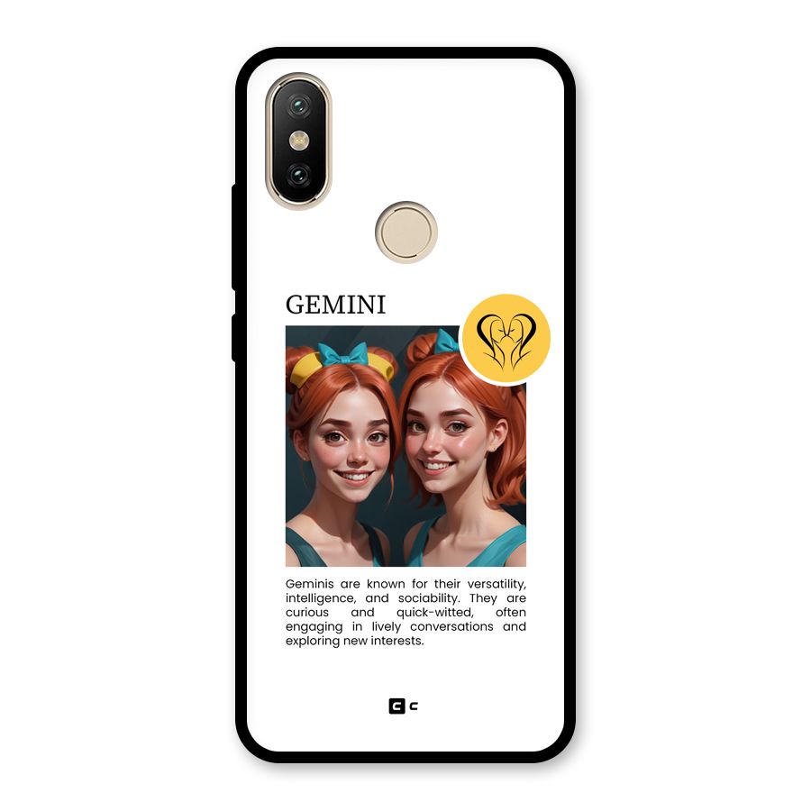 Golden Gemini Glass Back Case for Redmi A2