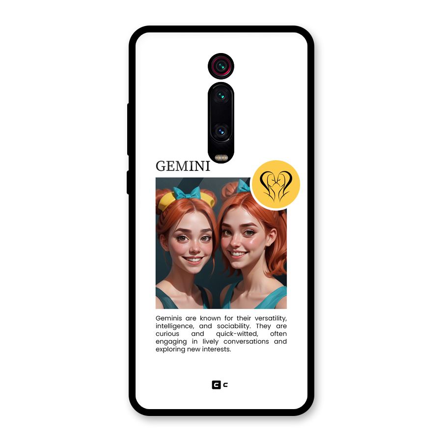 Golden Gemini Glass Back Case for Redmi K20