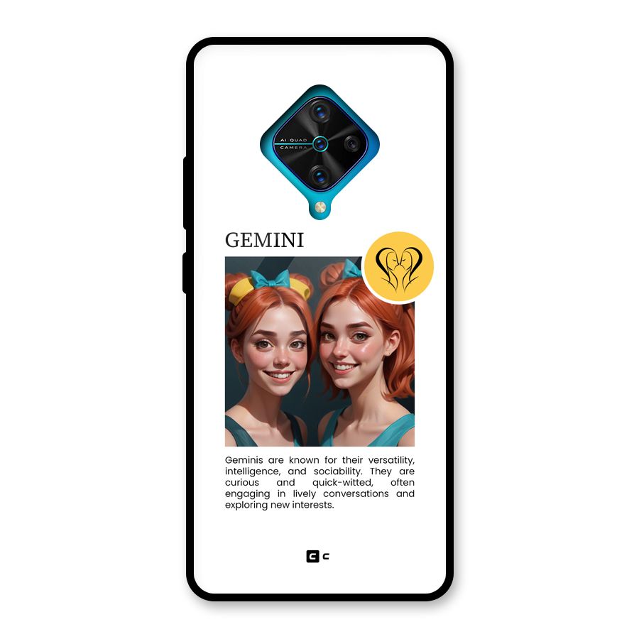 Golden Gemini Glass Back Case for Vivo S1 Pro