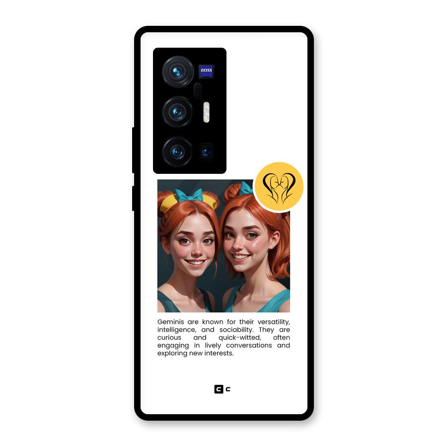 Golden Gemini Glass Back Case for Vivo X70 Pro Plus