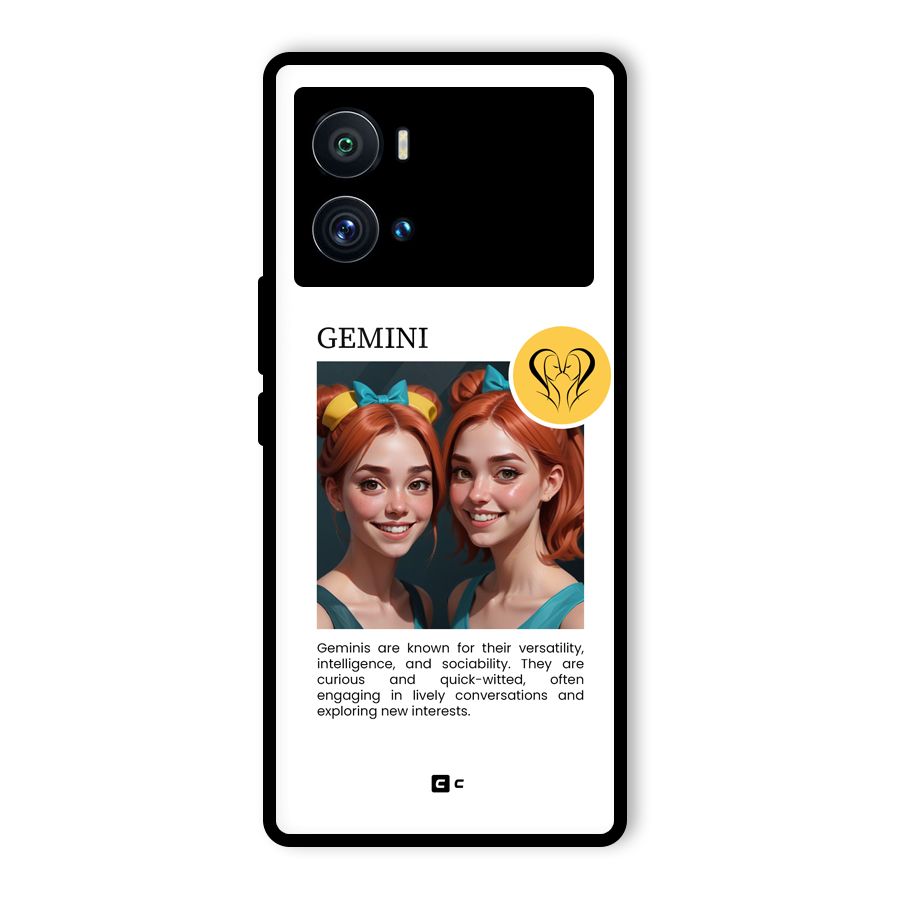 Golden Gemini Glass Back Case for Vivo iQOO 9 Pro