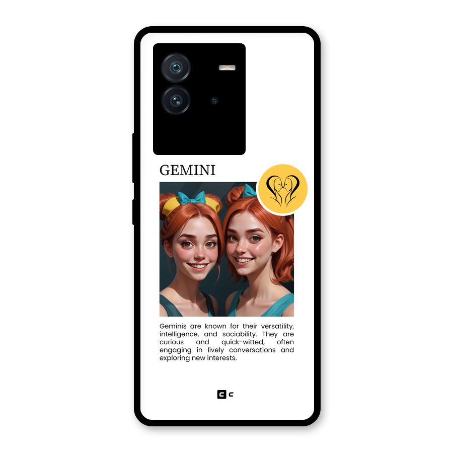 Golden Gemini Glass Back Case for Vivo iQOO Neo 6 5G