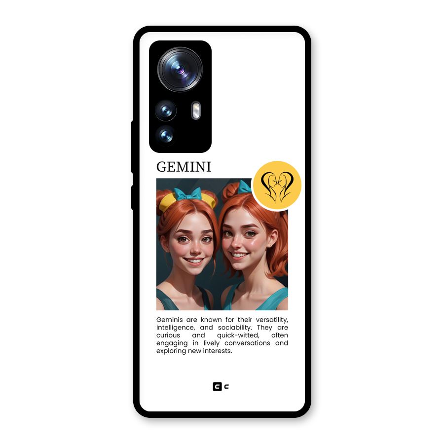 Golden Gemini Glass Back Case for Xiaomi 12 Pro