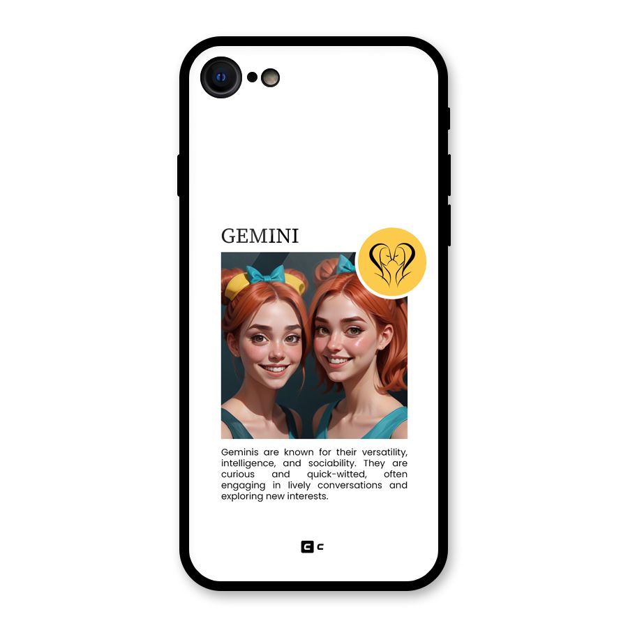 Golden Gemini Glass Back Case for iPhone 7
