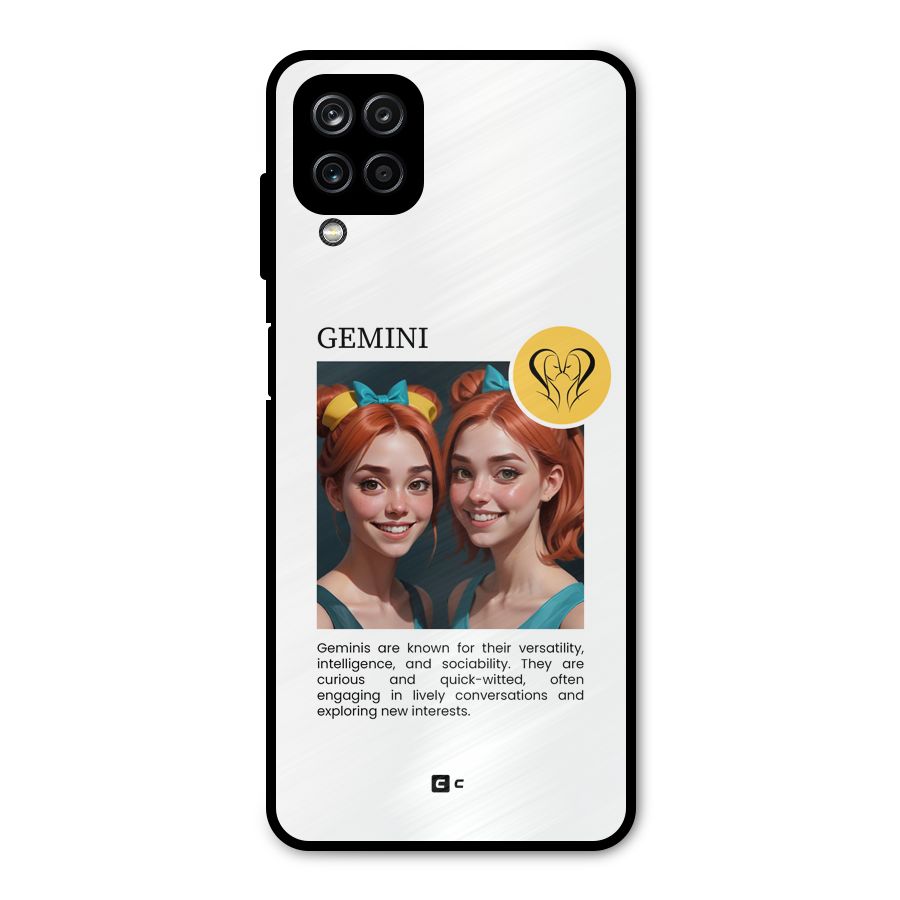 Golden Gemini Metal Back Case for Galaxy A12