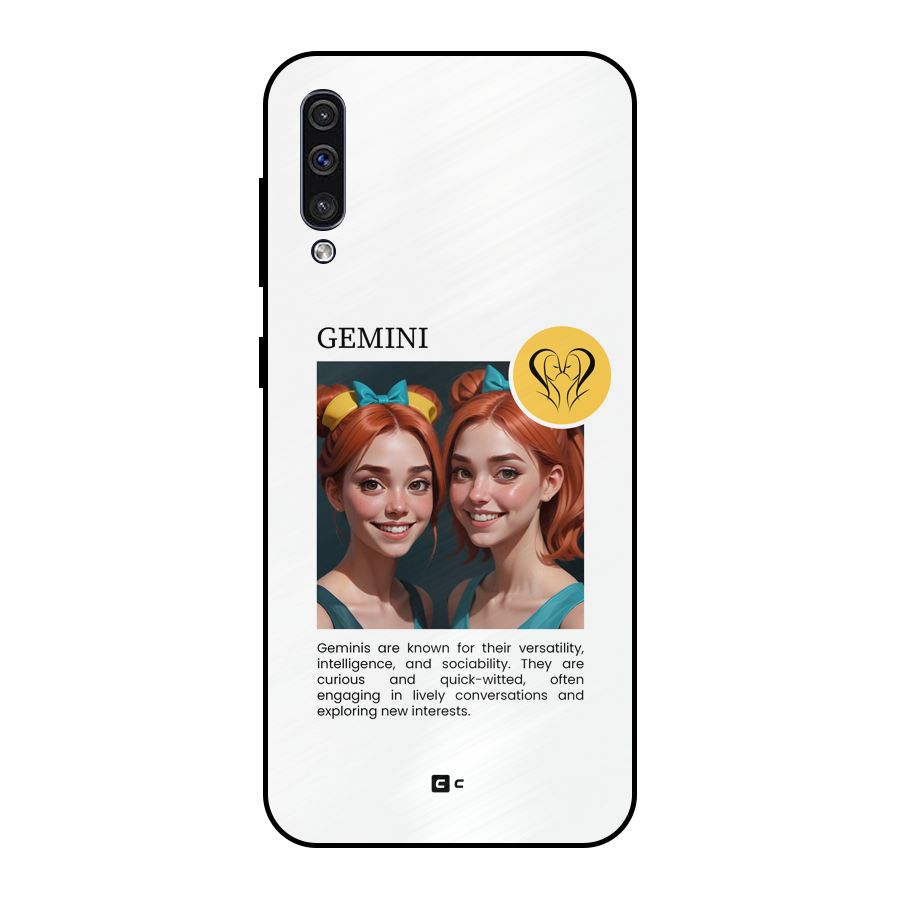 Golden Gemini Metal Back Case for Galaxy A50