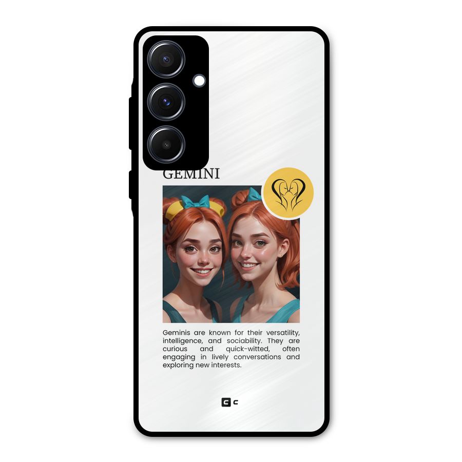Golden Gemini Metal Back Case for Galaxy A55