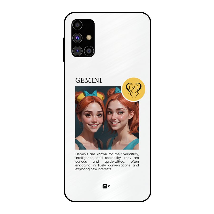 Golden Gemini Metal Back Case for Galaxy M31s