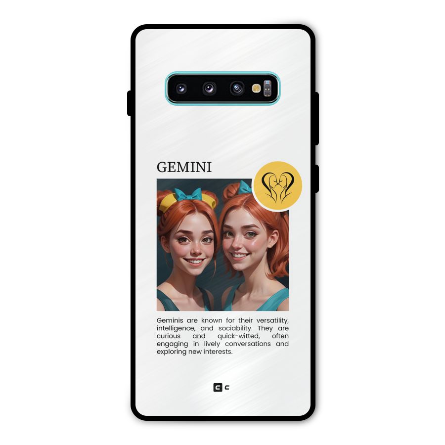 Golden Gemini Metal Back Case for Galaxy S10 Plus