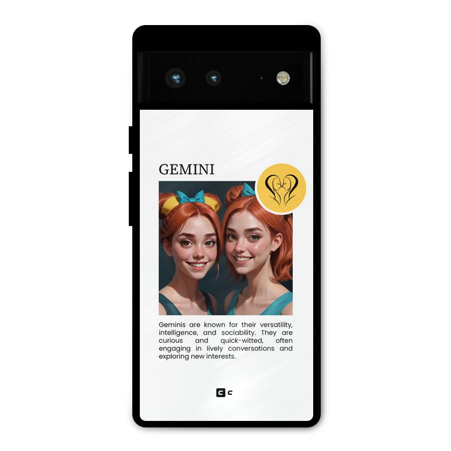 Golden Gemini Metal Back Case for Google Pixel 6